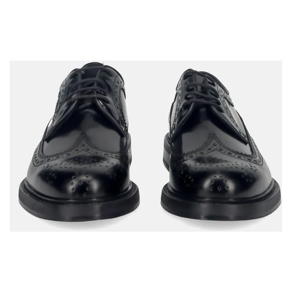 Schwarze flache Schuhe, Handgefertigt in Italien