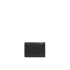 Schwarze Flap French Geldbörse