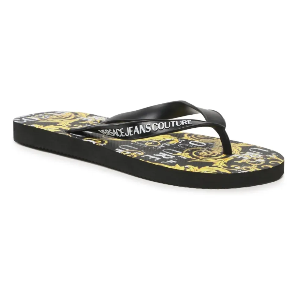 Schwarze Flip-Flops Stilvolles Modell