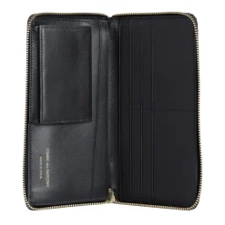 Schwarze Geldbörse mit Reißverschluss