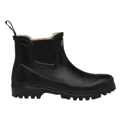 Schwarze Gummistiefel mit mittlerem Schnitt