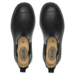 Schwarze Gummistiefel mit mittlerem Schnitt