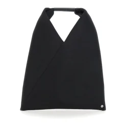 Schwarze Handtasche mit Einzelstich-Logo