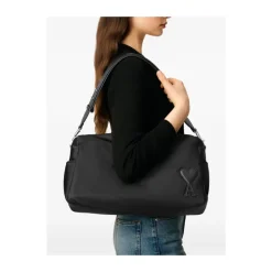 Schwarze Heart Logo Bum Bag