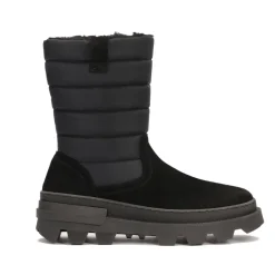 Schwarze Herrenschneestiefel aus kombinierten Materialien