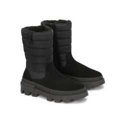 Schwarze Herrenschneestiefel aus kombinierten Materialien