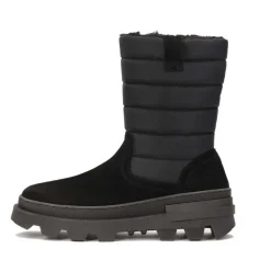Schwarze Herrenschneestiefel aus kombinierten Materialien