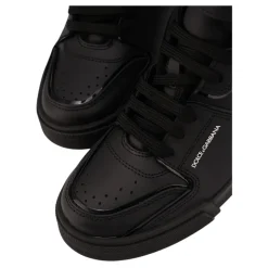 Schwarze High-Top-Sneakers aus Leder