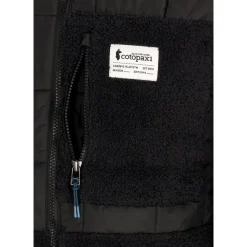 Schwarze Hybrid-Kapuzenjacke mit Sherpa-Isolierung