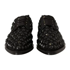 Schwarze Juwelen Schnürschuhe