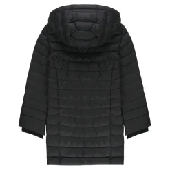 Schwarze Kinder Daunenjacke mit Kapuze