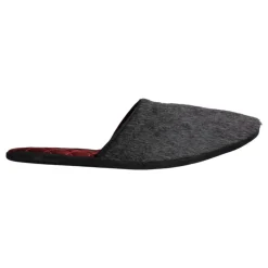 Schwarze Kunstfell Slip On Schuhe