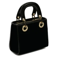 Schwarze Lack Mini Tasche