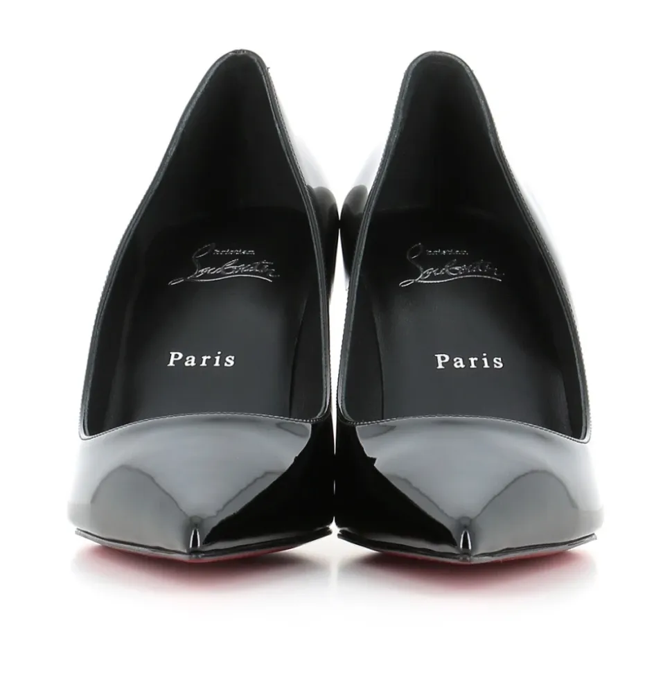 Schwarze Lackleder High Heels