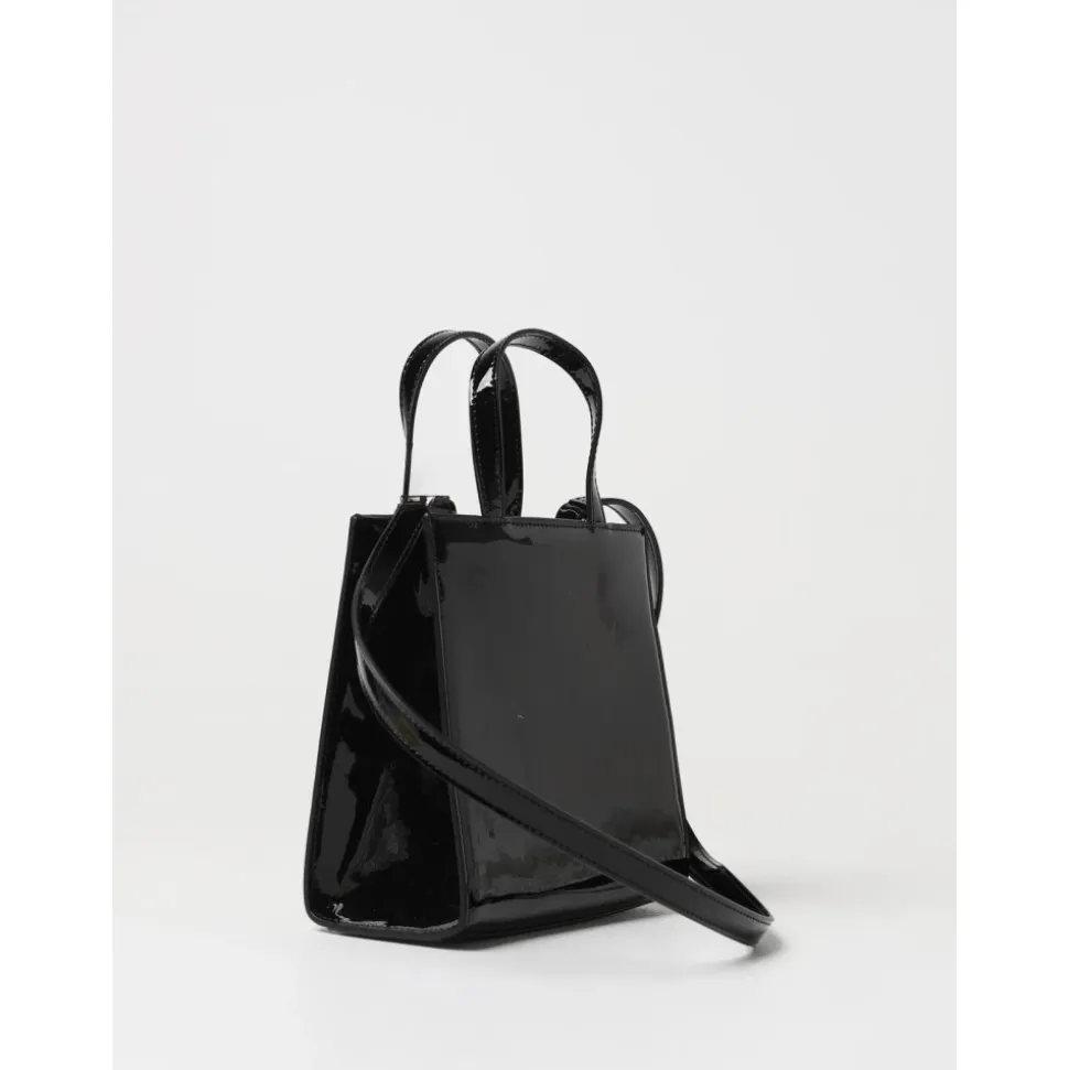 Schwarze Lackleder Kinder Tote Tasche