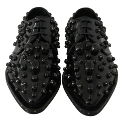 Schwarze Lackleder Schnürschuhe