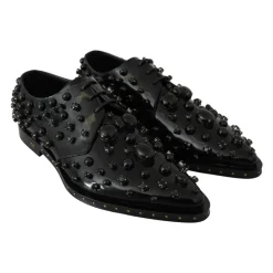 Schwarze Lackleder Schnürschuhe