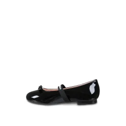 Schwarze Lackleder-Ballerinas