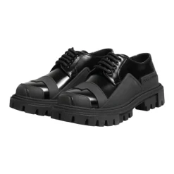 Schwarze Lackleder-Derby-Kleidschuhe