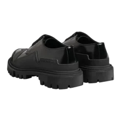 Schwarze Lackleder-Derby-Kleidschuhe