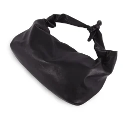 Schwarze Leder Bauchtasche