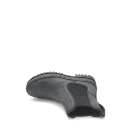 Schwarze Leder Chelsea Stiefel