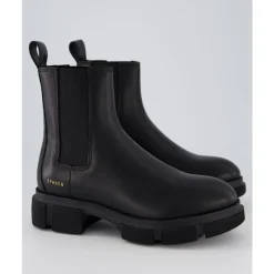 Schwarze Leder Damen Stylische Schuhe
