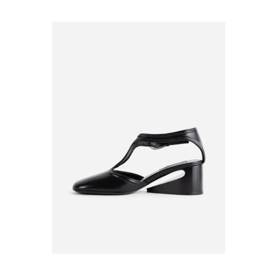 Schwarze Leder Mary Jane Babys
