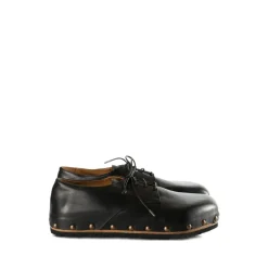 Schwarze Leder Schnürschuhe
