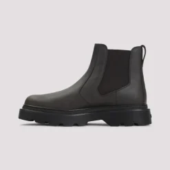 Schwarze Leder Stiefeletten Stilvoll