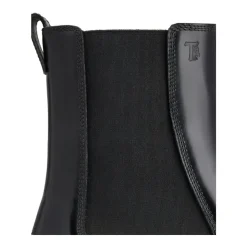 Schwarze Leder Stiefeletten Stilvoll