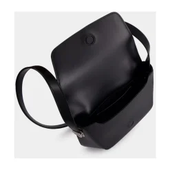 Schwarze Leder Umhängetasche