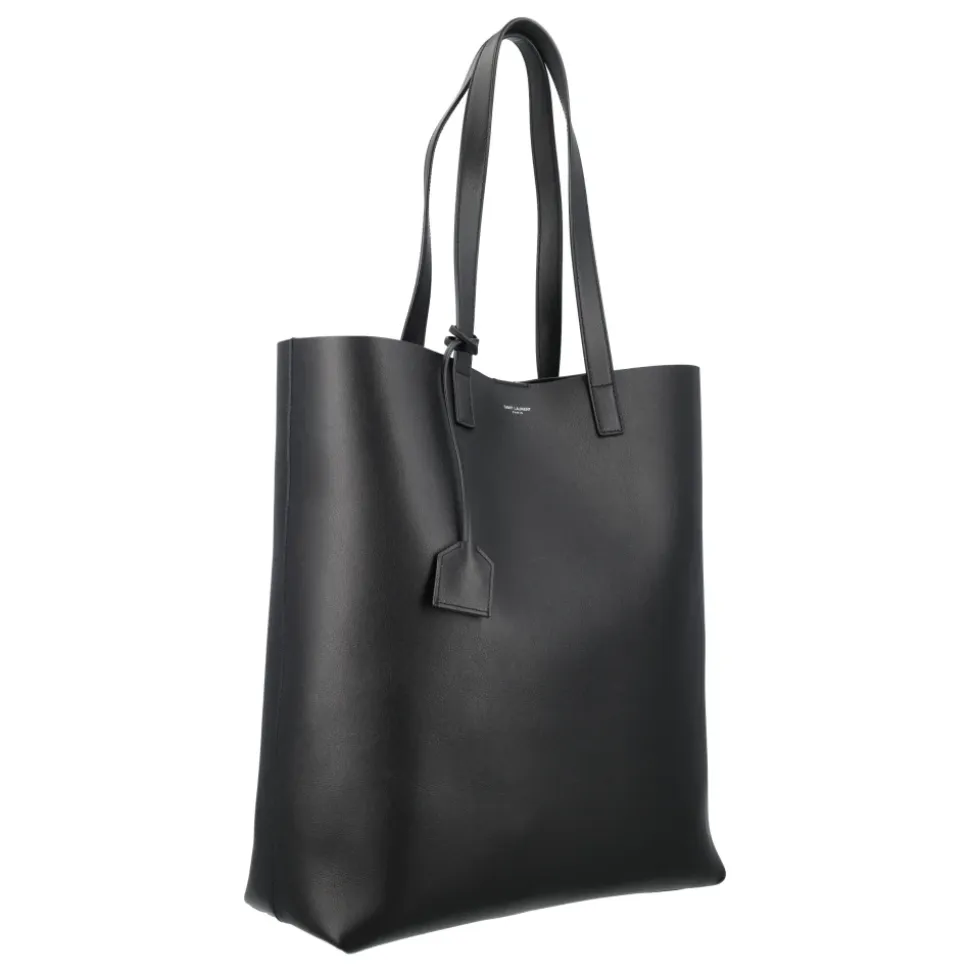 Schwarze Lederhandtasche Bold Shopping Bag