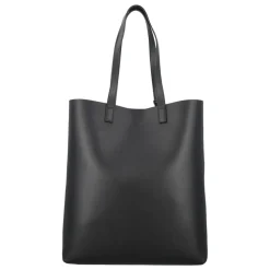 Schwarze Lederhandtasche Bold Shopping Bag