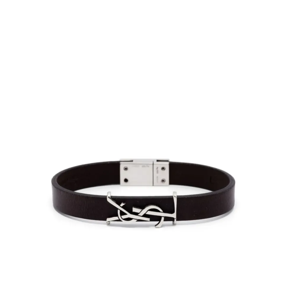 Schwarze Leder-Logo-Klappverschluss-Accessoires