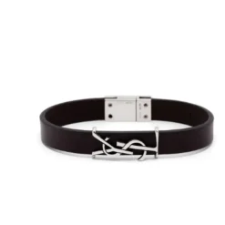 Schwarze Leder-Logo-Klappverschluss-Accessoires