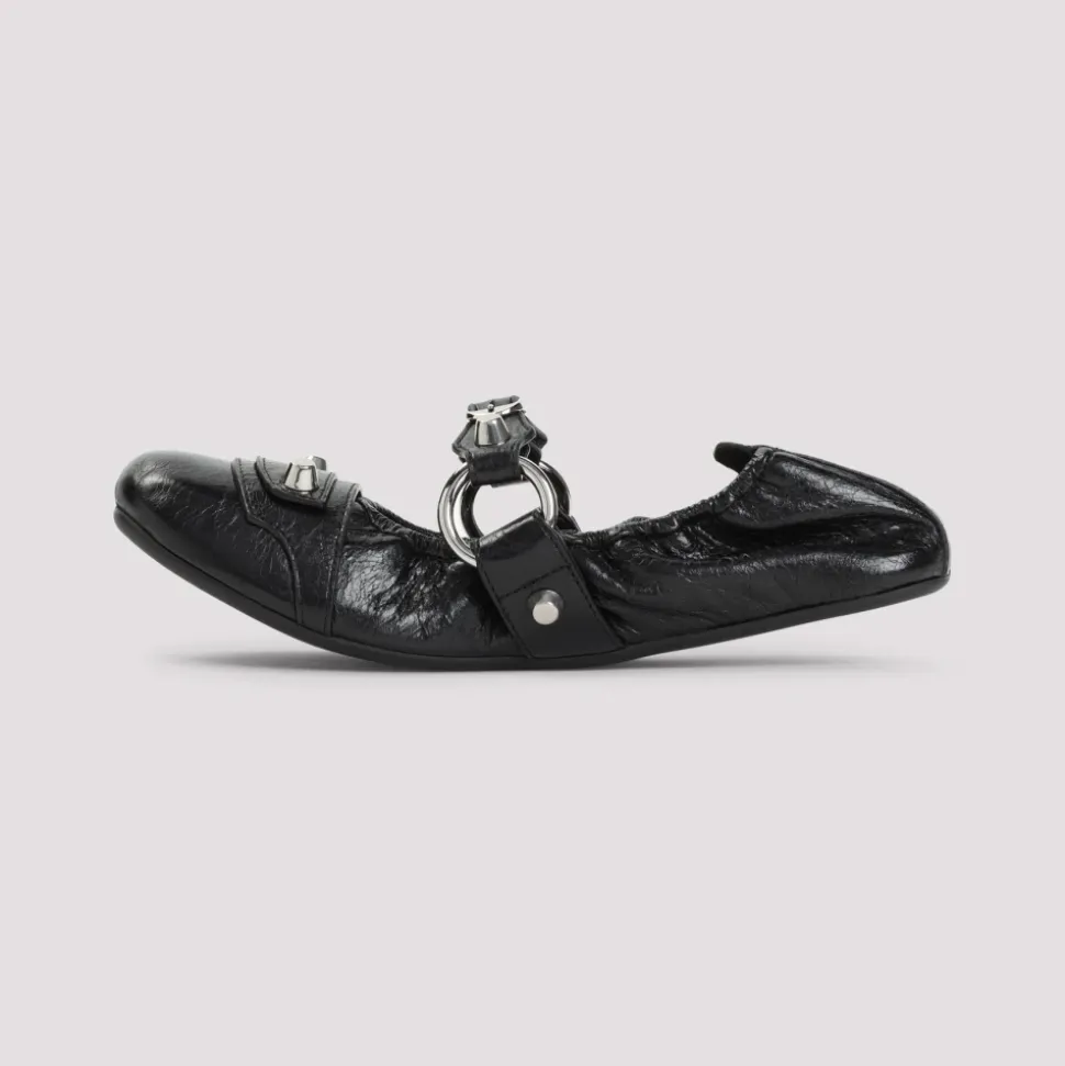 Schwarze Ledersandalen für Frauen