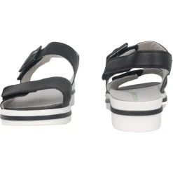 Schwarze Ledersandalen für den Sommer
