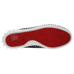 Schwarze Lederslipper mit Nieten