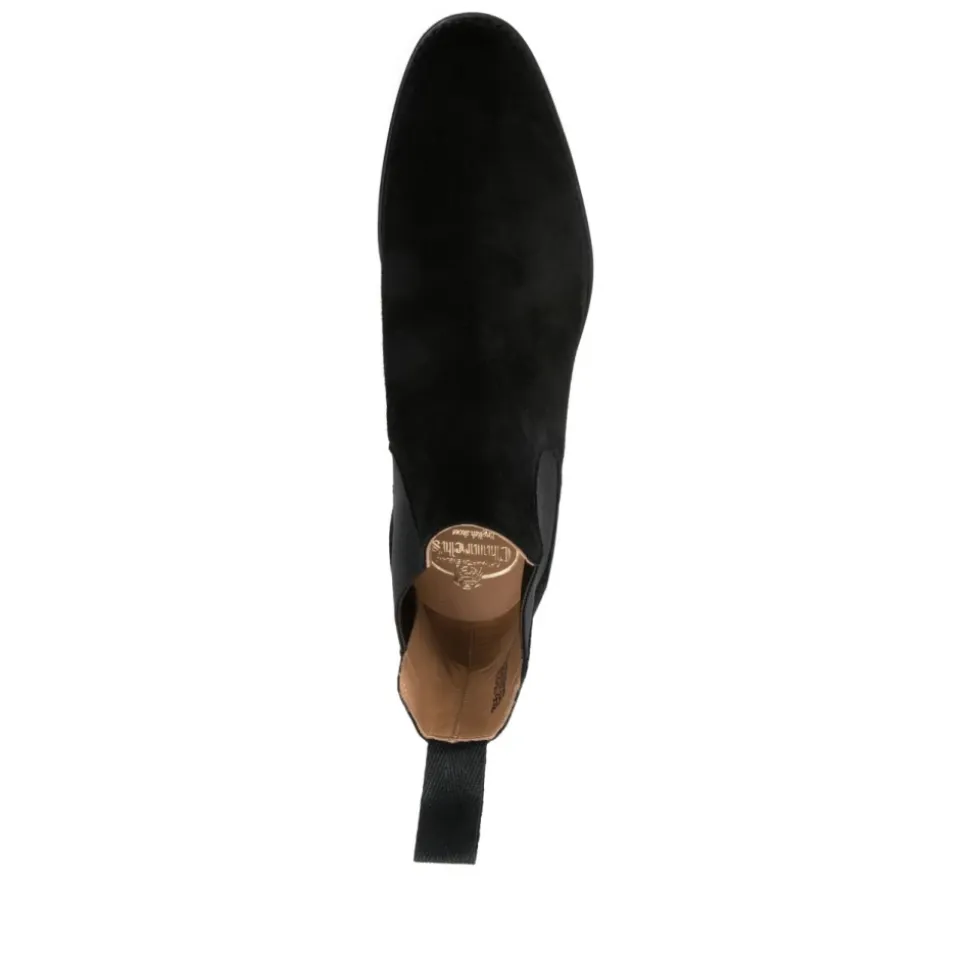 Schwarze Lederstiefel