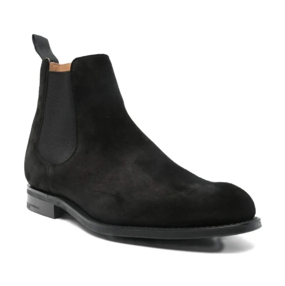 Schwarze Lederstiefel