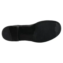 Schwarze Lederstiefel Schuhe