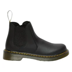 Schwarze Leder-Stiefeletten