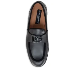 Schwarze Loafer Schuhe Eleganter Stil