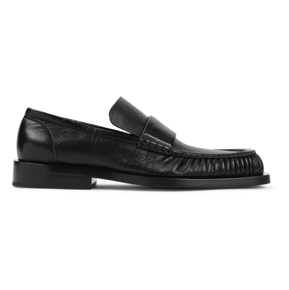 Schwarze Loafer Schuhe Luxus Leder