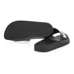 Schwarze Logo Gummi Pool Slides