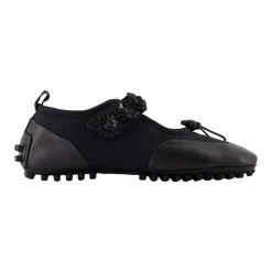 Schwarze Mary Jane Neoprenschuhe