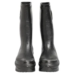 Schwarze Metallic Pull-On Regenstiefel