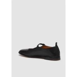 Schwarze Nappaleder Ballerina Flats