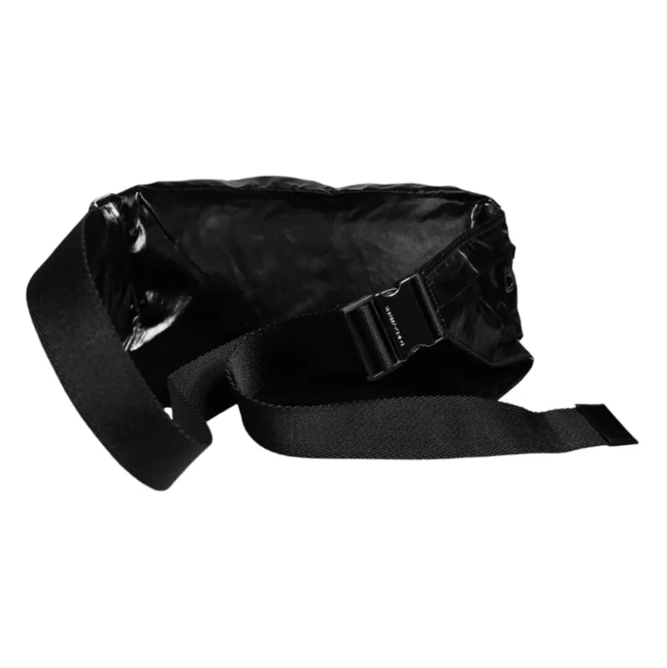 Schwarze Nylon Gürtel Fanny Pack